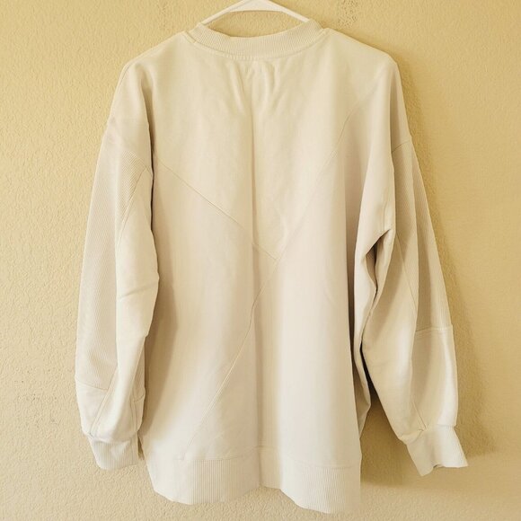 Lululemon Womens Perfectly Oversized Patchwork Crewneck Sweatshirt Size 10 Logo - Picture 6 of 6